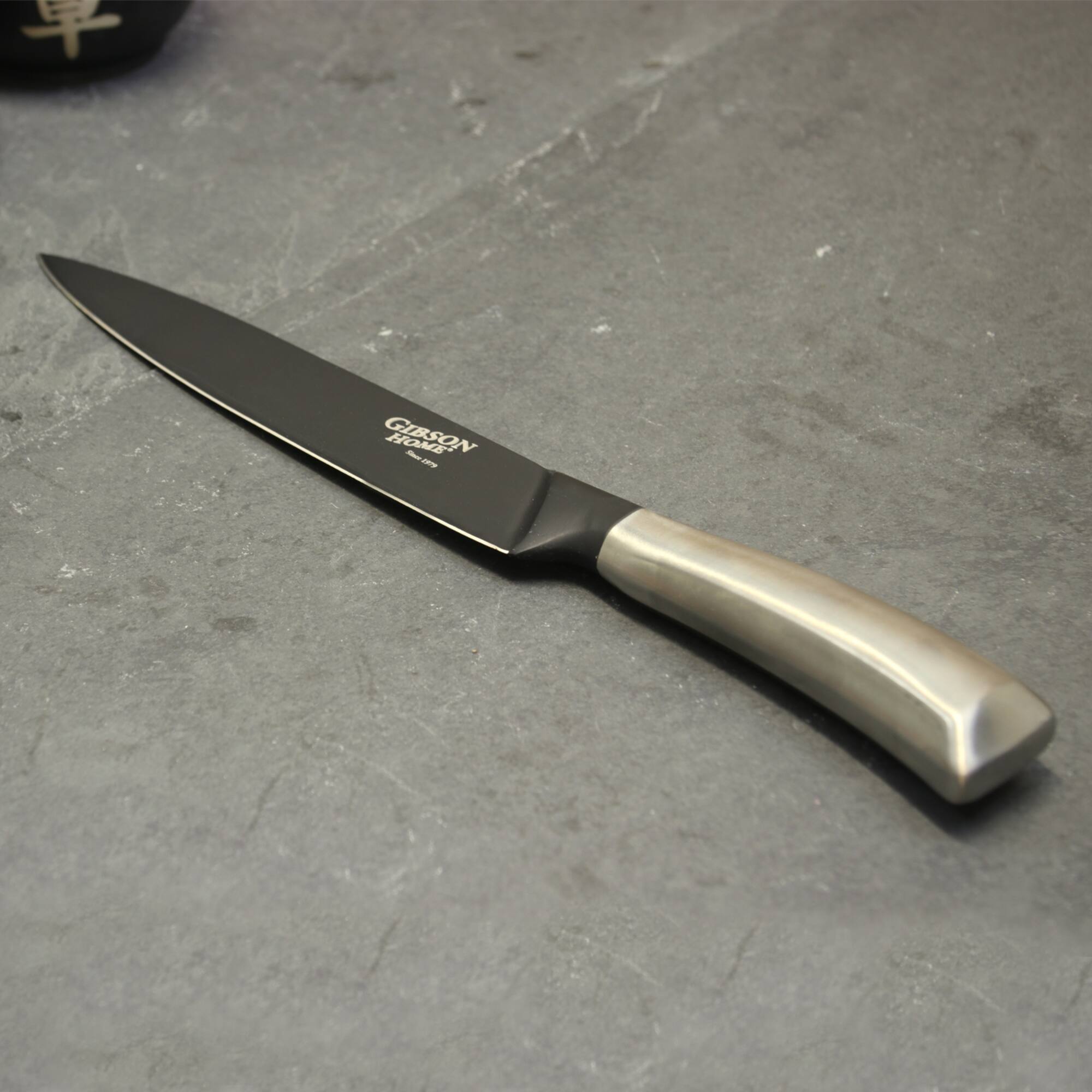 Gibson Home® Opus 8'' Black Stainless Steel Nonstick Carving Knife